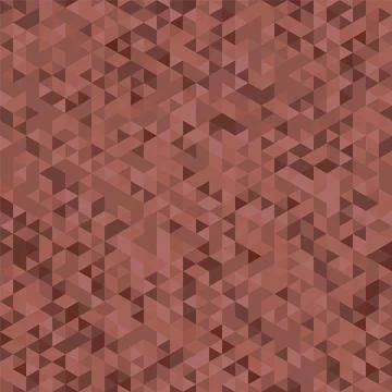 Red seamless geometric pattern. Color tile mosaic triangle endless texture Stock Illustration