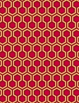 Red seamless Hexagon pattern style background and honeycomb pattern 스톡 일러스트