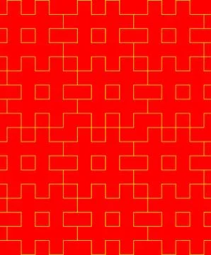 Red Seamless Japanese pattern of double-digited swastika Stock Illustration