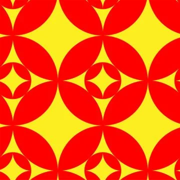 Red Seamless Japanese pattern representing cloisonne ware Stock Illustration