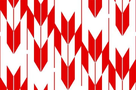 Red Seamless Japanese pattern representing arrows Stock Illustration