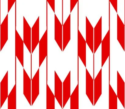 Red Seamless Japanese pattern representing arrows Stock Illustration