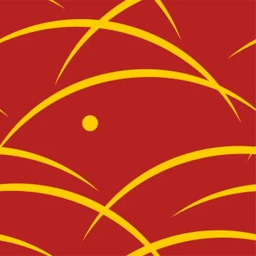 Red Seamless Japanese pattern representing dew and turf Stock Illustration