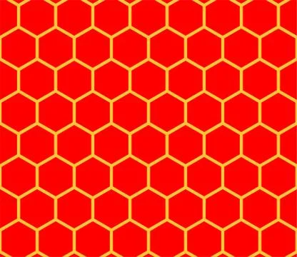 Red Seamless Japanese pattern representing the turtle shell Stock Illustration