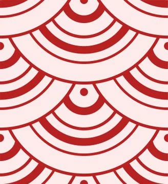 Red Seamless Japanese pattern that represents the Qinghai wave Stock Illustration
