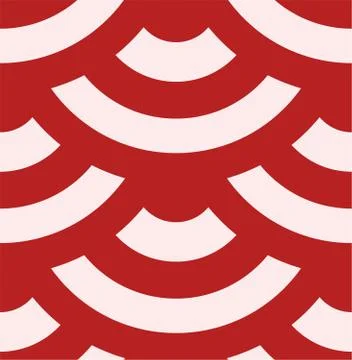 Red Seamless Japanese pattern that represents the Qinghai wave Stock Illustration
