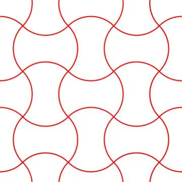 Red seamless Japanese pattern showing the connection of weights Illustrazione stock