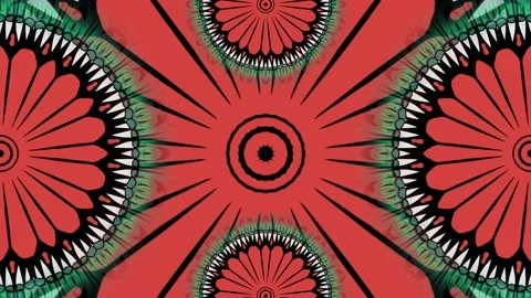 Red Seamless Kaleidoscope Stock Footage 136071150