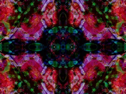 Red seamless mandala design Illustrazione stock