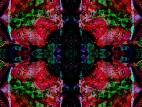 Red seamless mandala design Illustrazione stock