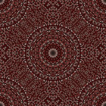 Red seamless mandala pattern - geometrical mosaic vector background イラスト素材