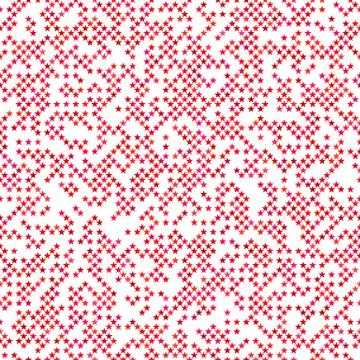 Red seamless pentagram star pattern background - vector design Stock Illustration