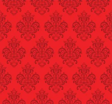 Red Seamless Repeating Vector Pattern. Elegant Design Stock Illustration