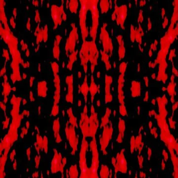 Red, seamless texture. Symmetrical mirror background with red spotted.  Stock Photos