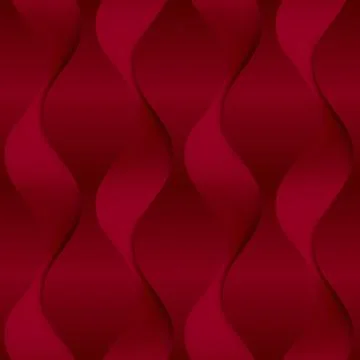 Red seamless texture. Wavy background. Interior wall decoration. Illustrazione stock