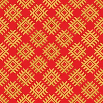 Red seamless wallpaper pattern, vector. Illustrazione stock