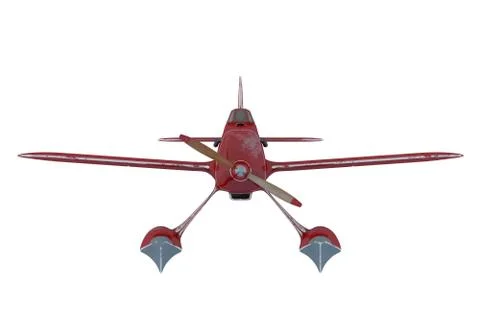 Red seaplane. 3D render Stock Illustration
