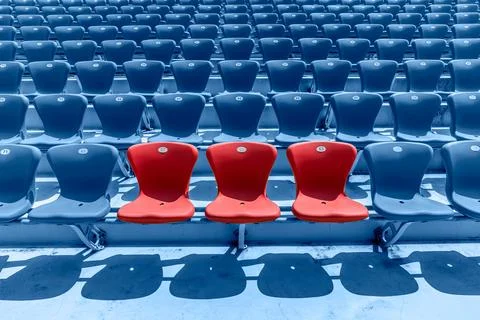 Red seat background Stock Photos