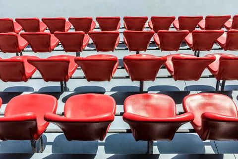 Red seats. Stock Photos