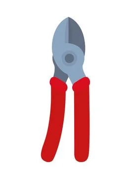 Red secateurs design Illustrazione stock