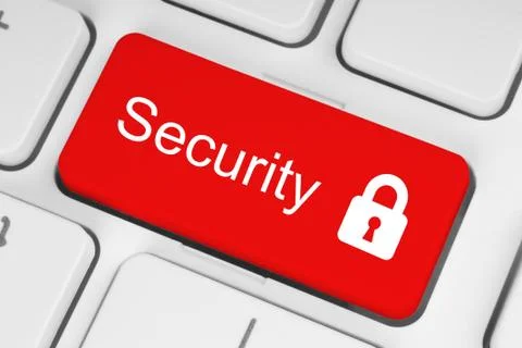 Red security button Stock Photos