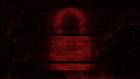 Red security code, hacking background, numbers changing on screen, system breach Stock Footage 105175759