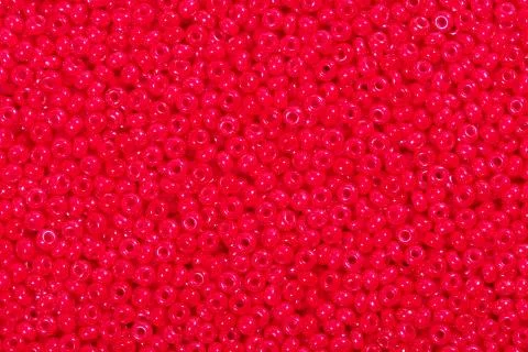 Red seed beads. Stock Photos