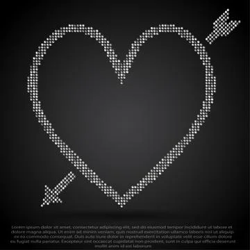 Red sequin background. I love you. Valentines Day. Stock Illustration