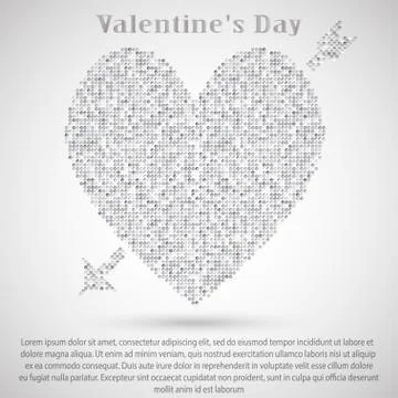 Red sequin background. I love you. Valentines Day. Stock Illustration