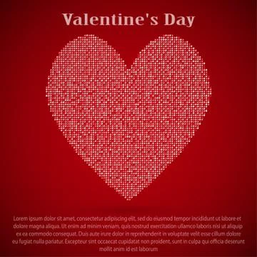 Red sequin background. I love you. Valentines Day. Stock Illustration