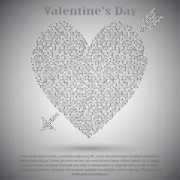 Red sequin background. I love you. Valentines Day. Illustrazione stock