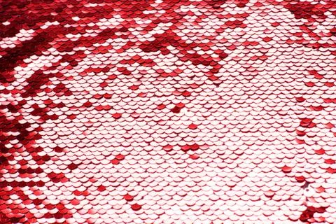 Red sequin background. Stock Photos