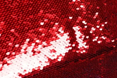 Red sequin background. Stock Photos