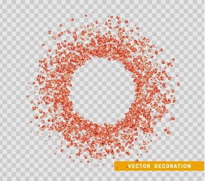 Red sequins background. Frame Bubble for text Stock Illustration
