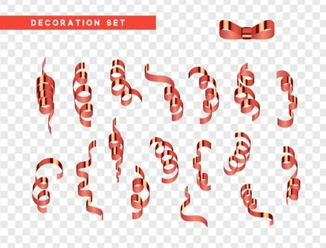 Red serpentine, isolated with transparency background effec Stock Illustration