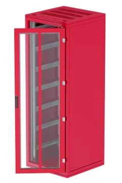 Red Server rack Stock Illustration