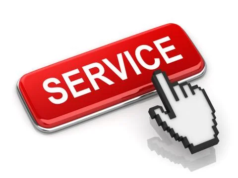 Red Service Button 库存插图