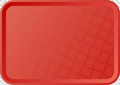 A red service tray with a textured surface. The tray has rounded corners an.. Stock Illustration