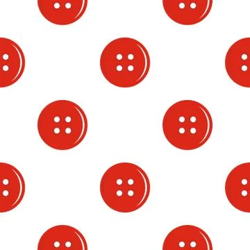 Red sewing button pattern flat Stockillustratie