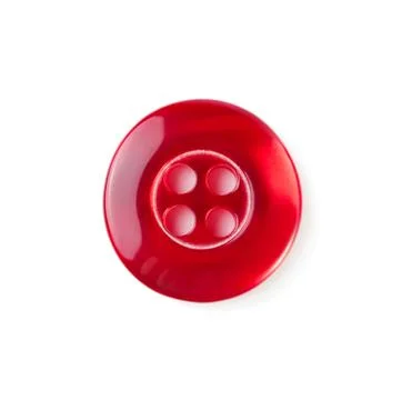 Red sewing button Foto stock