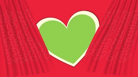 Red shaded Special Message motion curtain card of Empty Lime screen Stock Footage 102846103