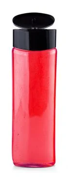Red Shampoo bottle on a white background Stock Photos