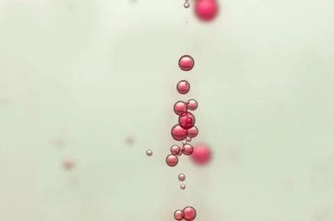 Red shampoo bubbles Stock Photos