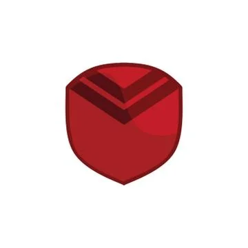 Red shield flat icon symbol logo concept 스톡 일러스트