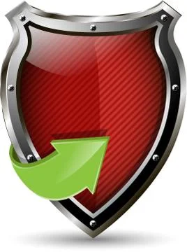 Red shield Stock Illustration