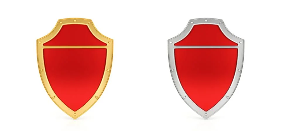 Red shield isolated Stock Illustration