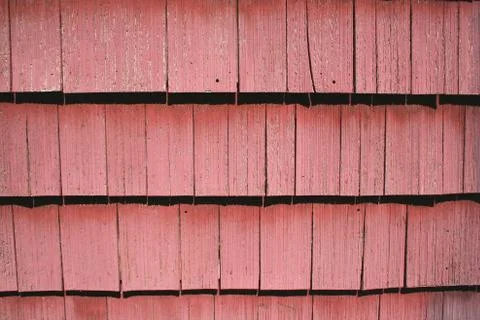Red shingle siding Stock Photos