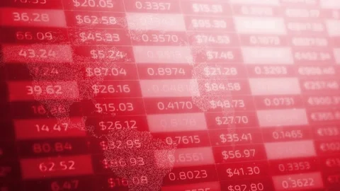 Red shining business data chart background Vidéo 229614795