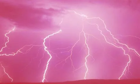 Red shining cosmic plasma vector lightning Fotos de archivo