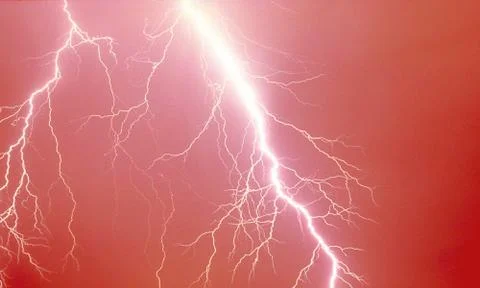 Red shining cosmic plasma vector lightning Fotos de archivo